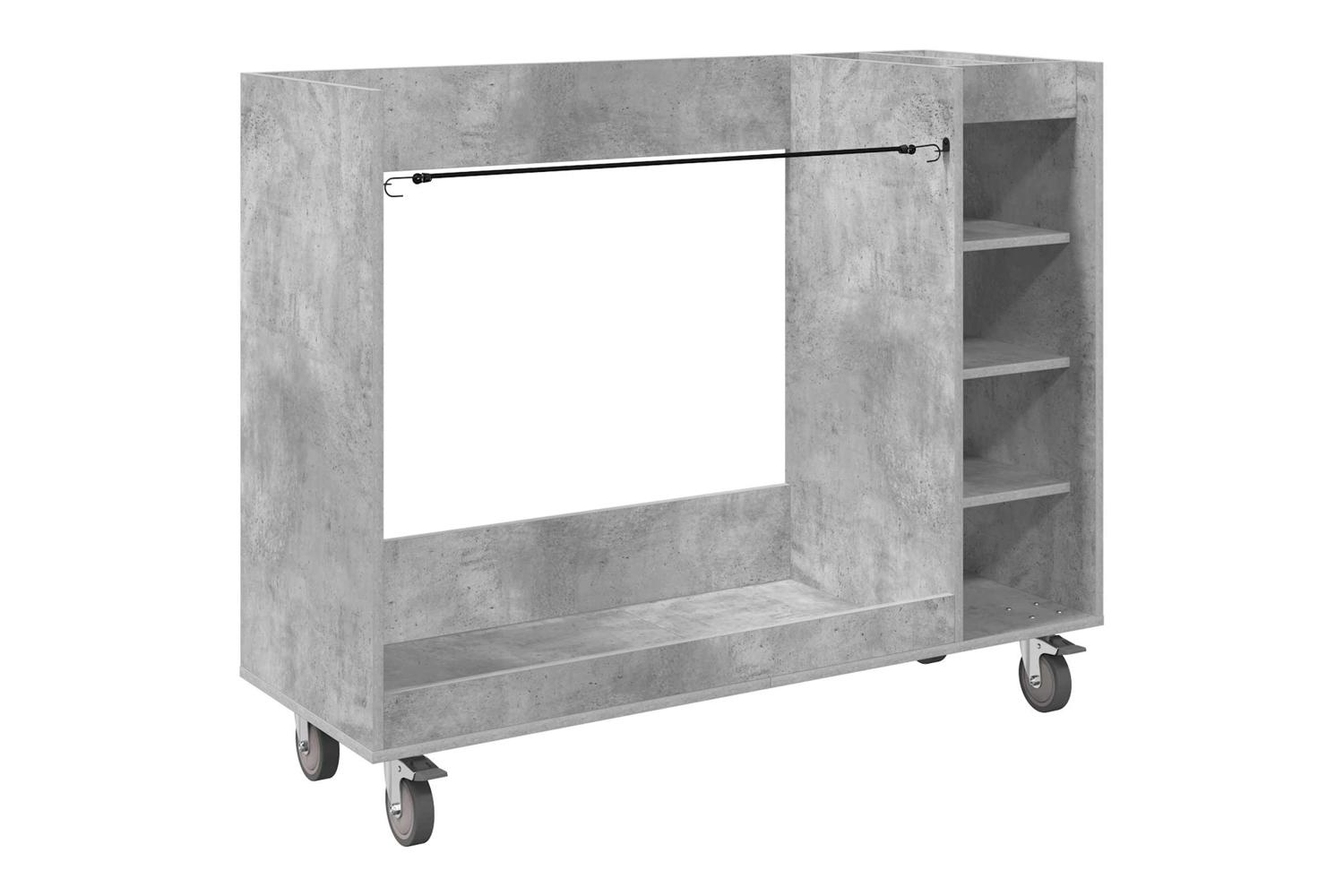 Vidaxl Golf Cabinet With Wheel Plain Smoked Oak 120 X 45 X 98 Cm