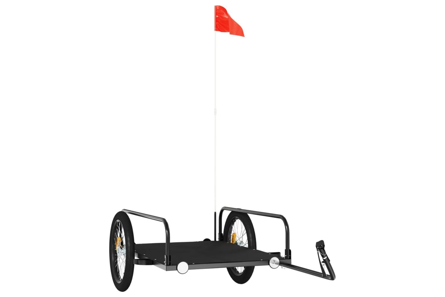 Vidaxl Bike Trailer Black 135x70x37 Cm Iron