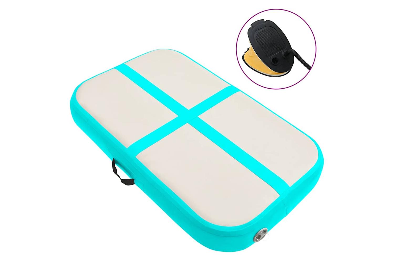 Vidaxl Inflatable Gymnastics Mat With Pump 60x100x20 Cm Pvc Green