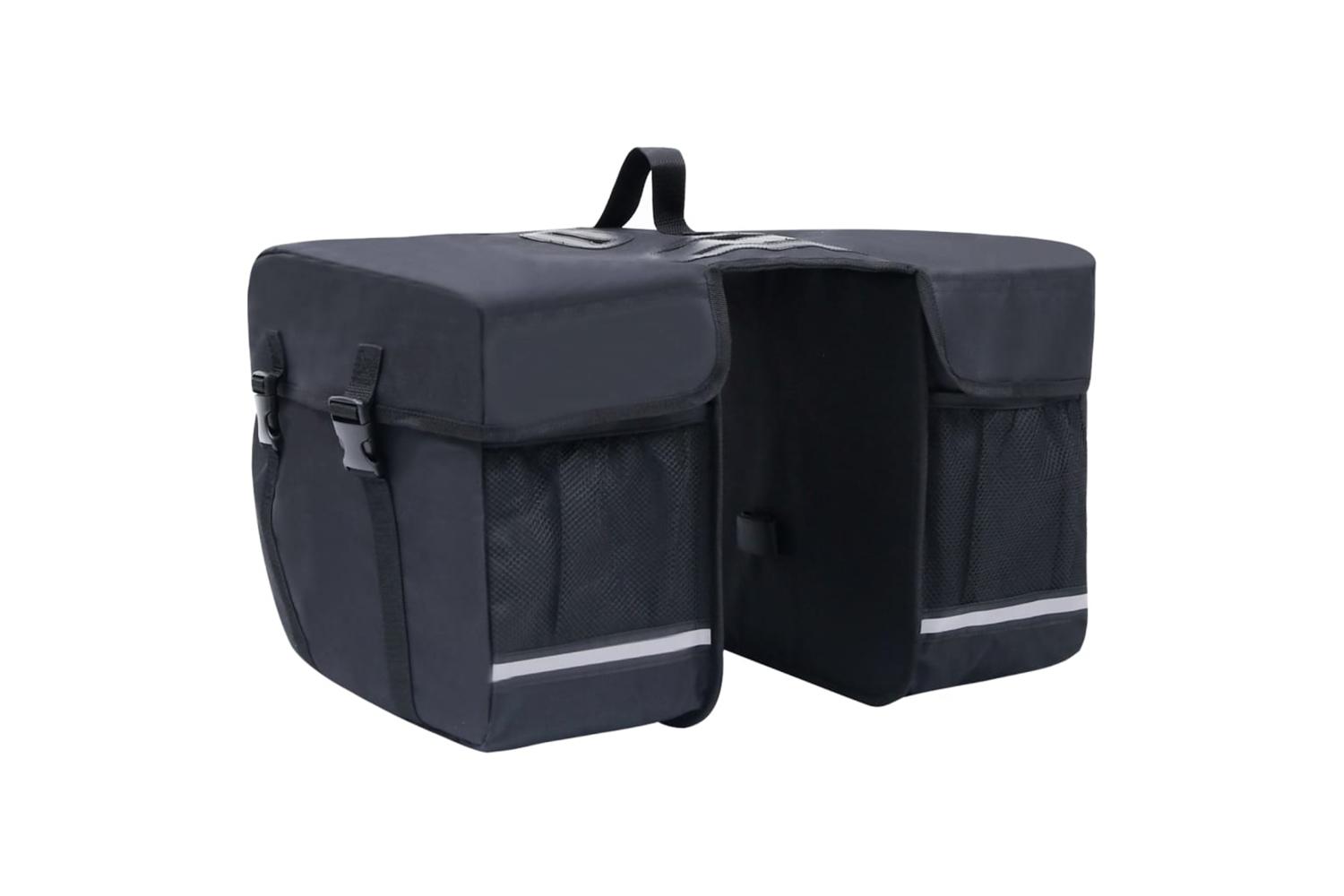 Vidaxl Double Bicycle Bag For Pannier Rack Waterproof 35 L Black