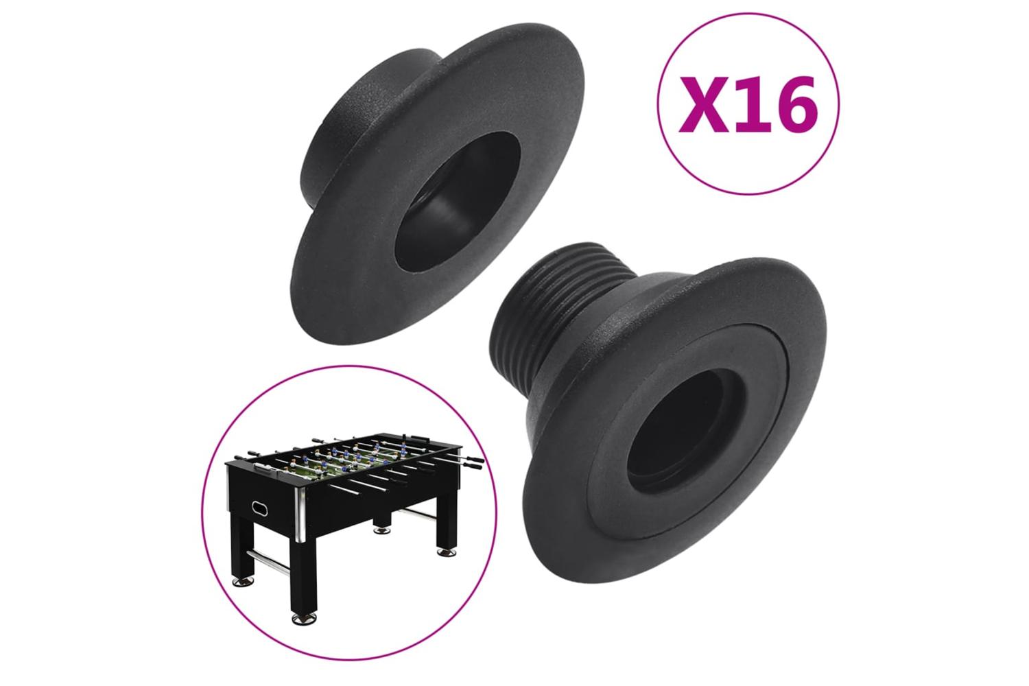 Vidaxl Football Table Bearings For 15.9/16 Mm Rod 16 Pcs