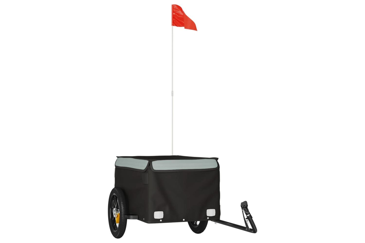 Vidaxl Bike Trailer Black And Grey 30 Kg Iron