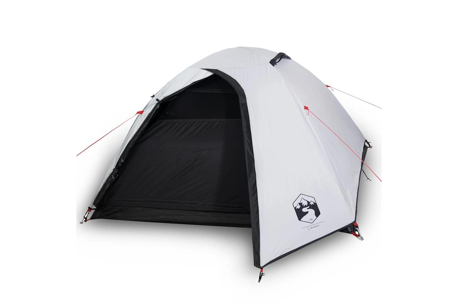 Vidaxl Camping Tent Dome 4-person White Blackout Fabric Waterproof