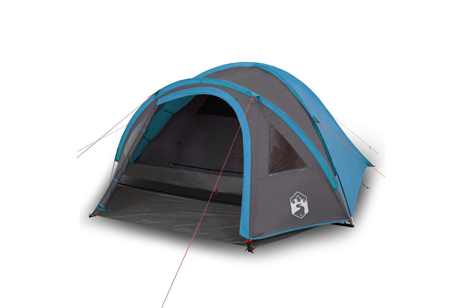 Vidaxl Camping Tent Dome 4-person Blue Waterproof