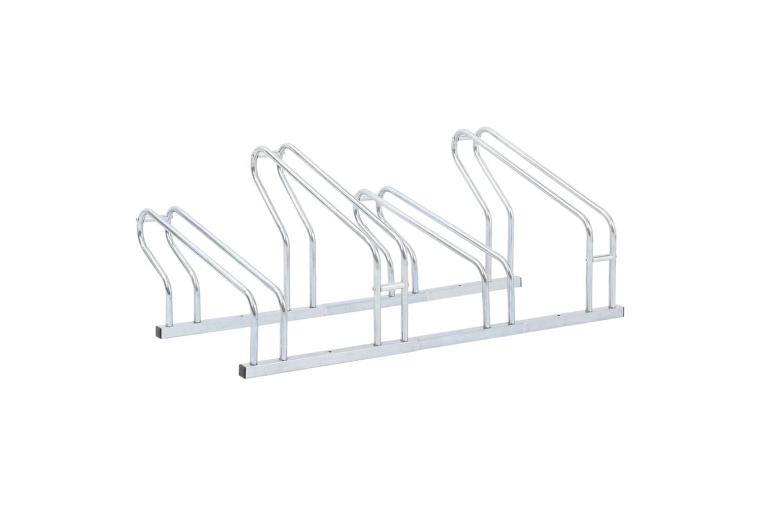 Vidaxl Bicycle Stand For 4 Bikes Floor Freestanding Galvanised Steel