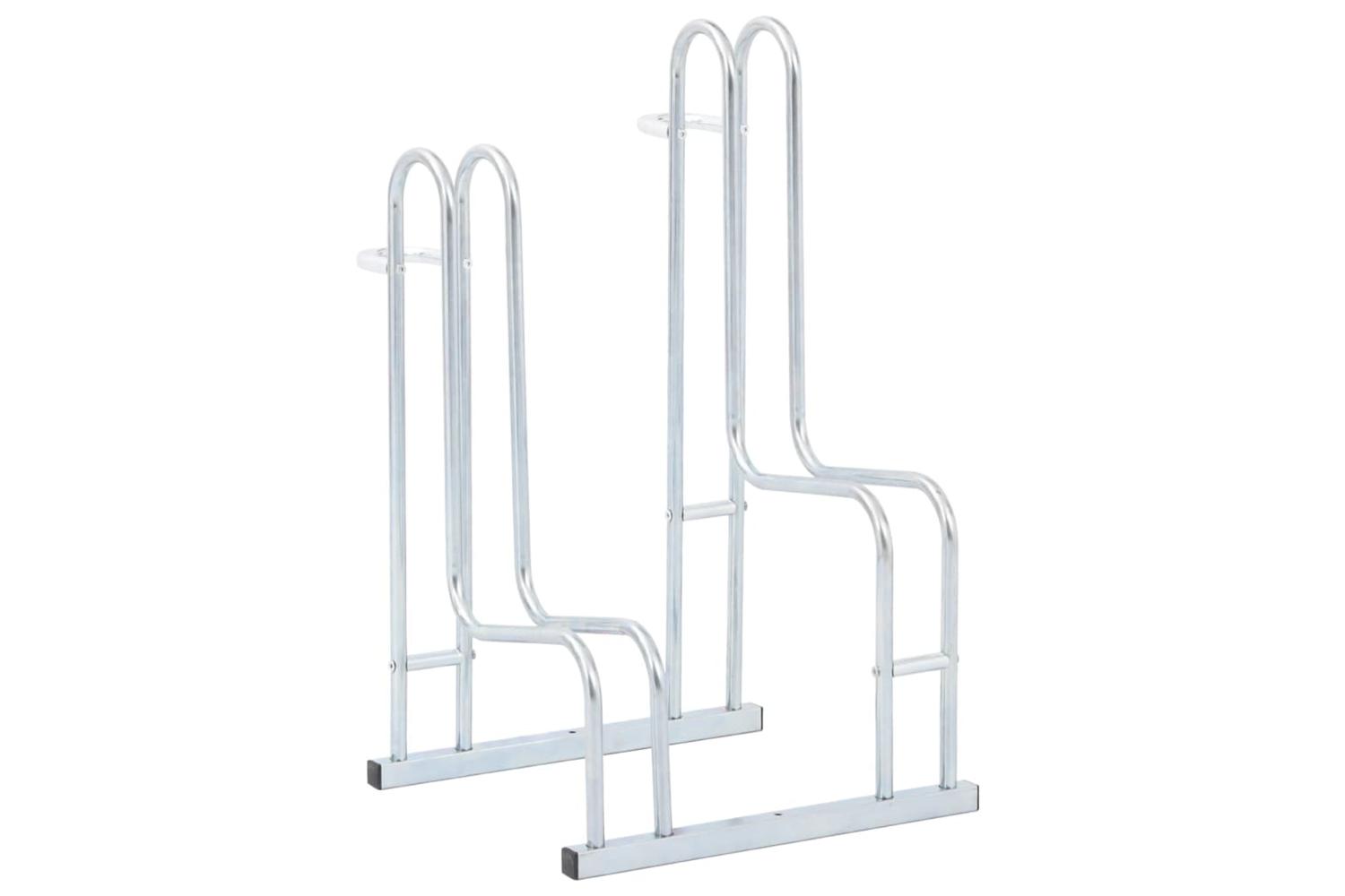 Vidaxl Bicycle Stand For 2 Bikes Floor Freestanding Galvanised Steel