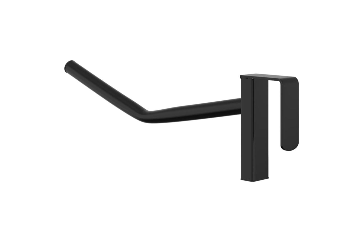 Vidaxl Saddle Rack With Bridle Hook Single Arm Portable Black Iron