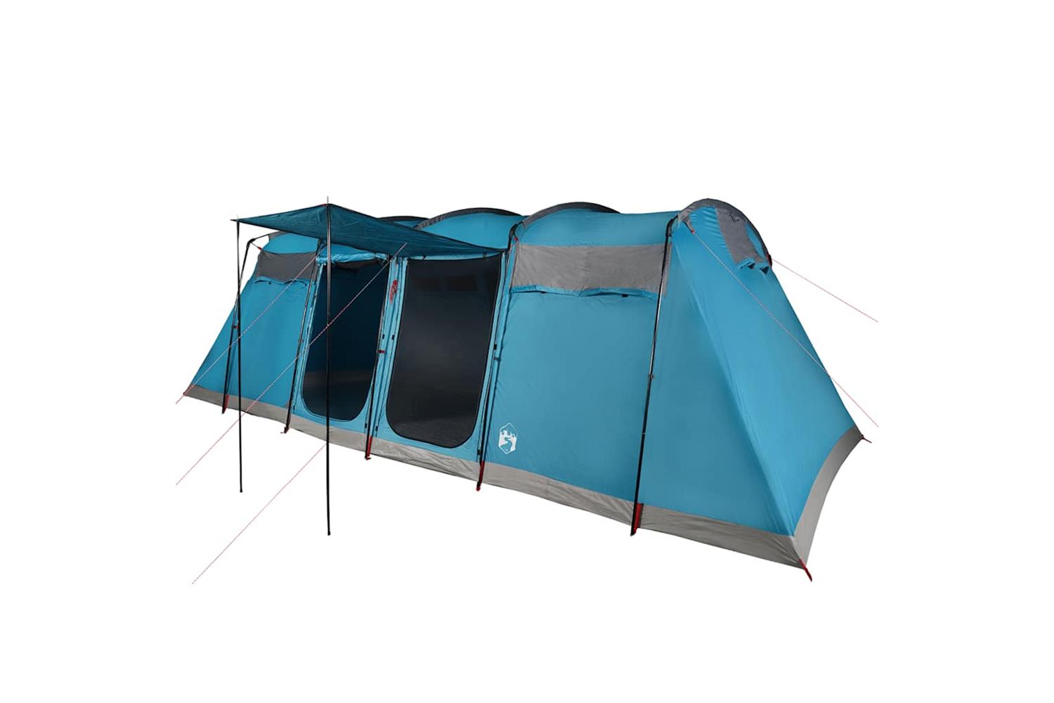Vidaxl Camping Tent Dome 4-person Grey And Orange Waterproof