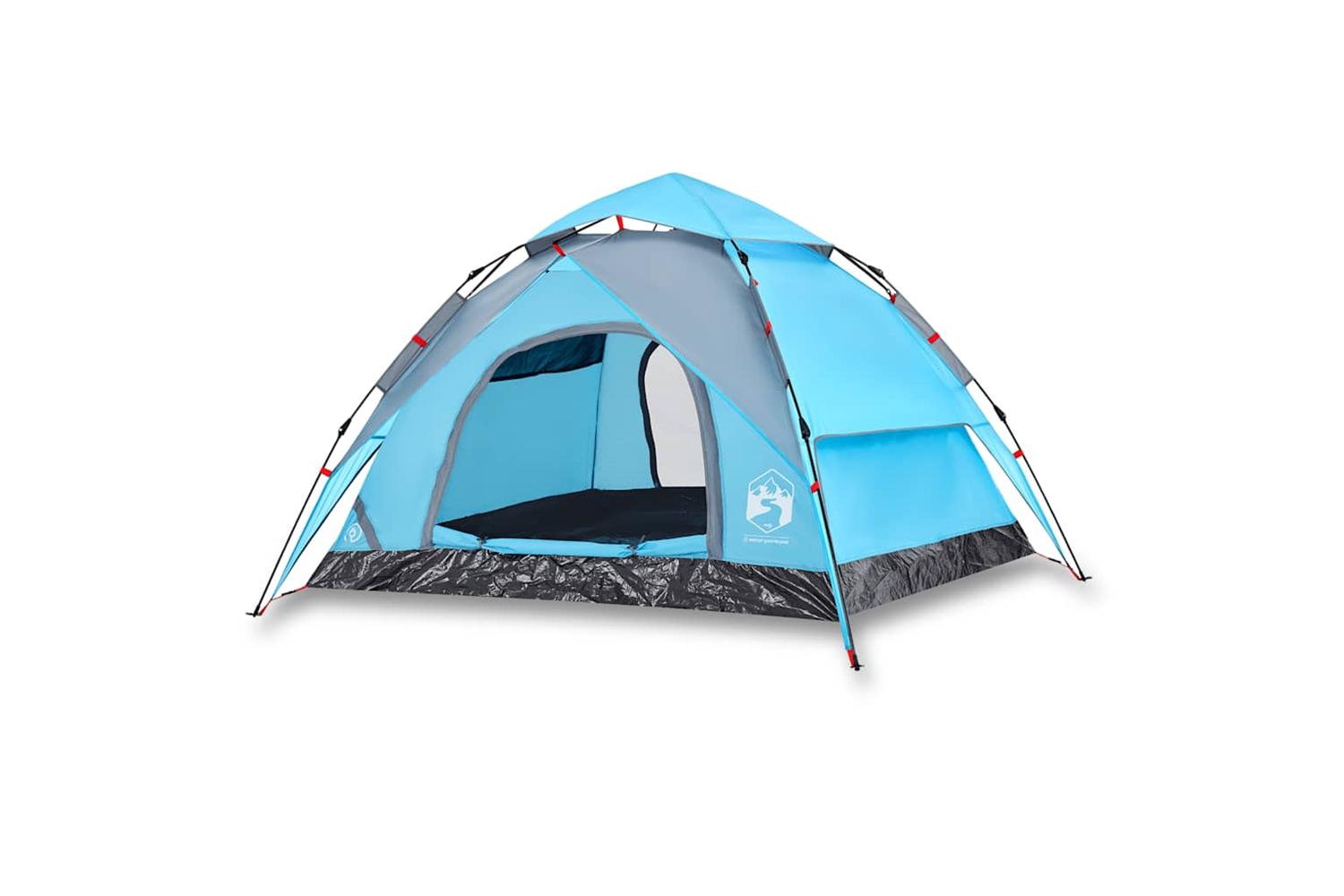 Vidaxl Camping Tent Dome 3-person Blue Quick Release