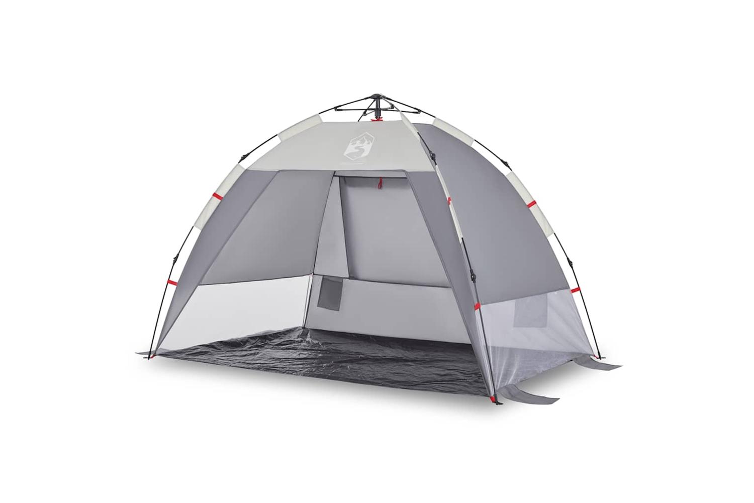 Vidaxl Beach Tent 2-person Grey Quick Release Waterproof