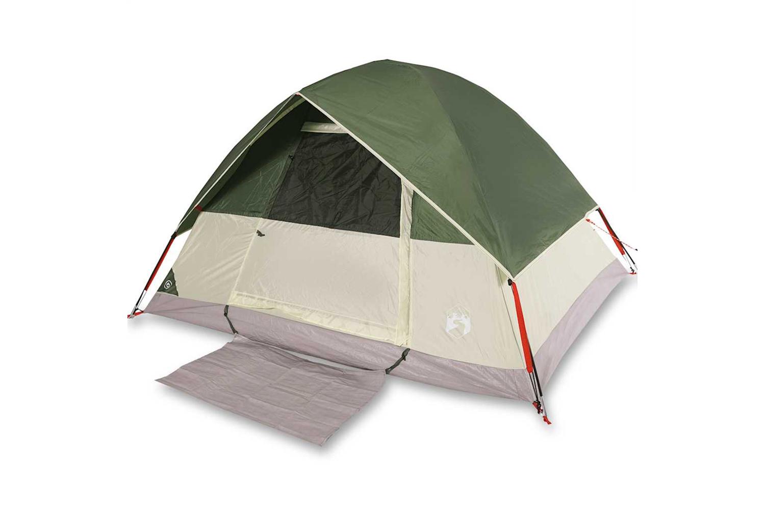 Vidaxl Camping Tent Dome 3-person Green Waterproof