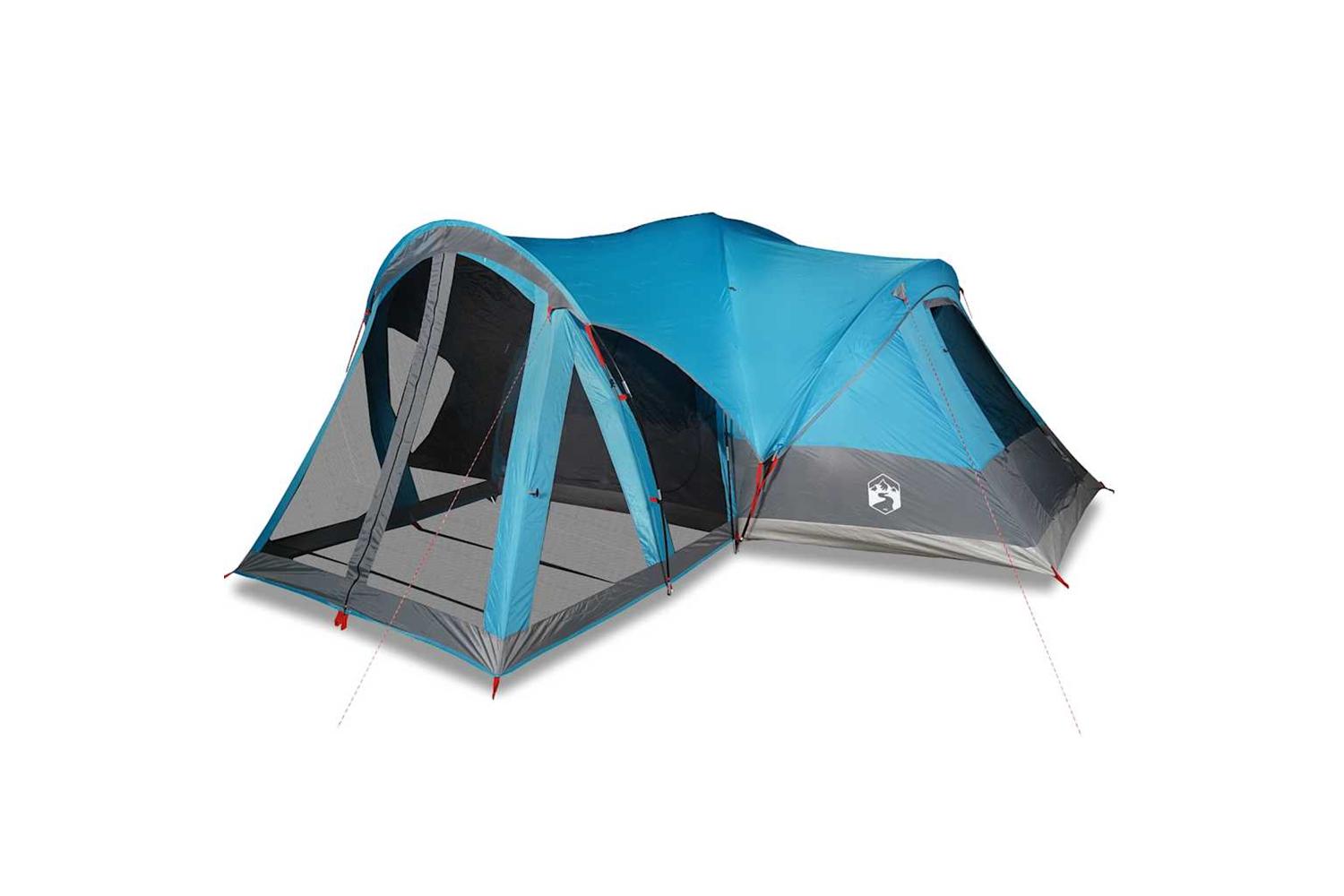 Vidaxl Family Tent 6-person Grey And Orange Quick Release Waterproof