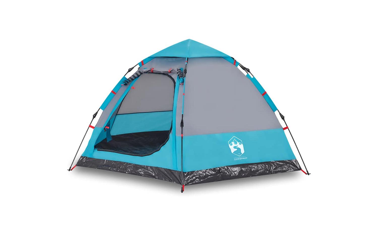 Vidaxl Camping Tent Cabin 4-person Blue Quick Release