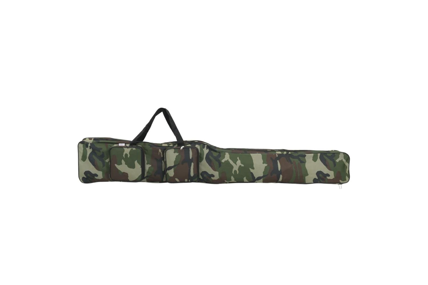 Vidaxl Fishing Rod Bag Green Camouflage 150 Cm Oxford Fabric