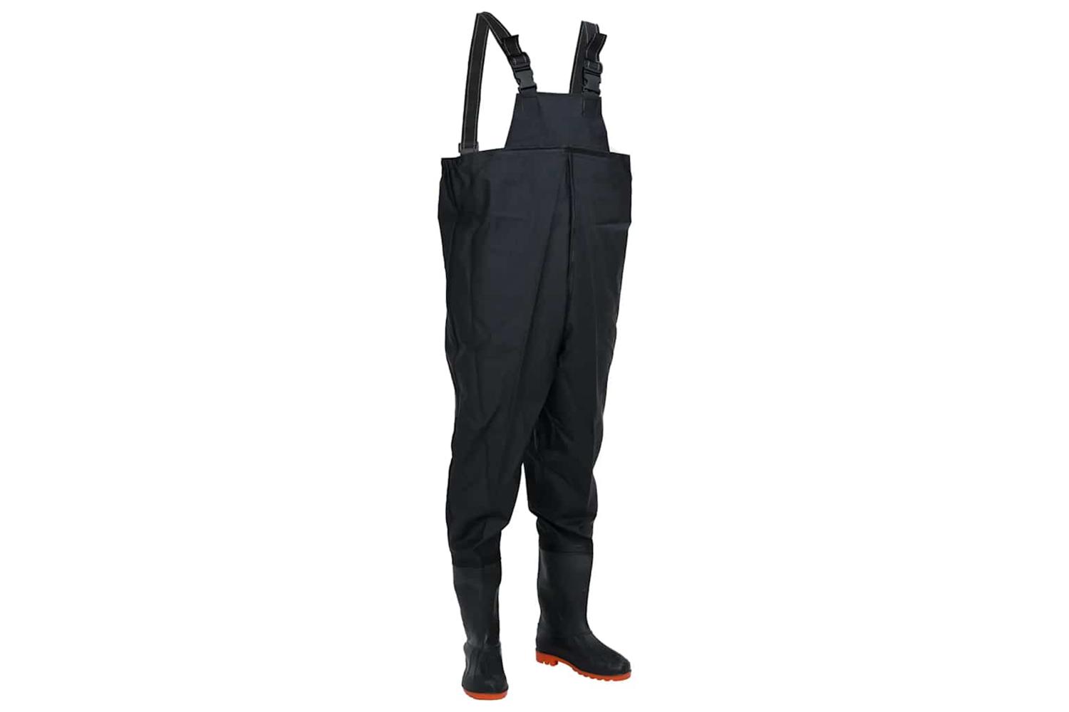 Vidaxl Chest Waders With Boots Black Size 40