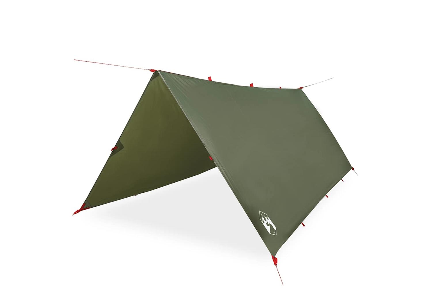 Vidaxl Camping Tarp Olive Green 366x306 Cm Waterproof