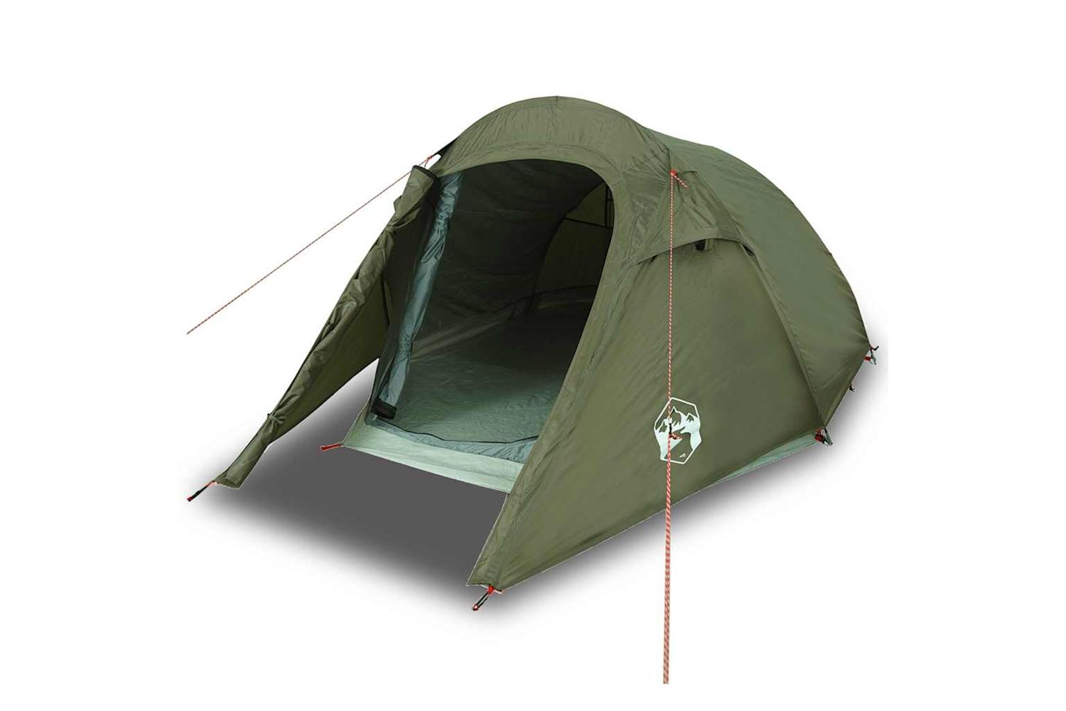 Vidaxl Camping Tent Tunnel 3-person Olive Green Waterproof