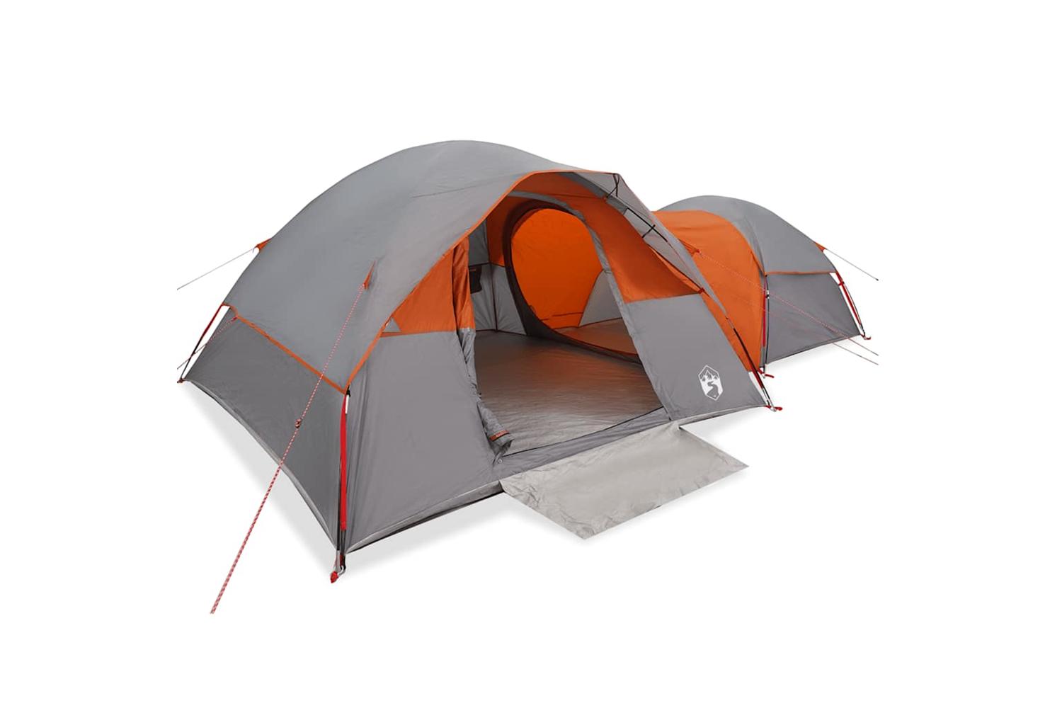 Vidaxl Camping Tent 5-person Grey And Orange Waterproof