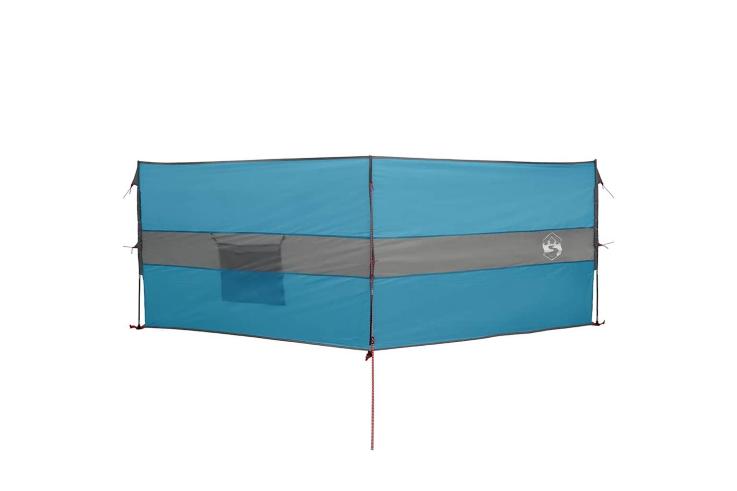 Vidaxl Camping Windbreak Blue 344x120 Cm Waterproof