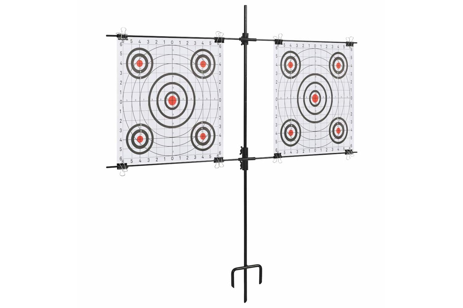Vidaxl Target Paper Stand With Shooting Papers 78x76 Cm Steel