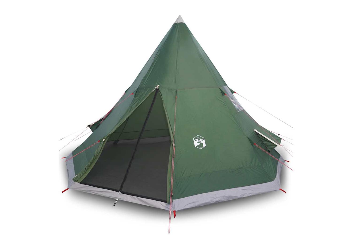 Vidaxl Camping Tent Tipi 4-person Green Waterproof