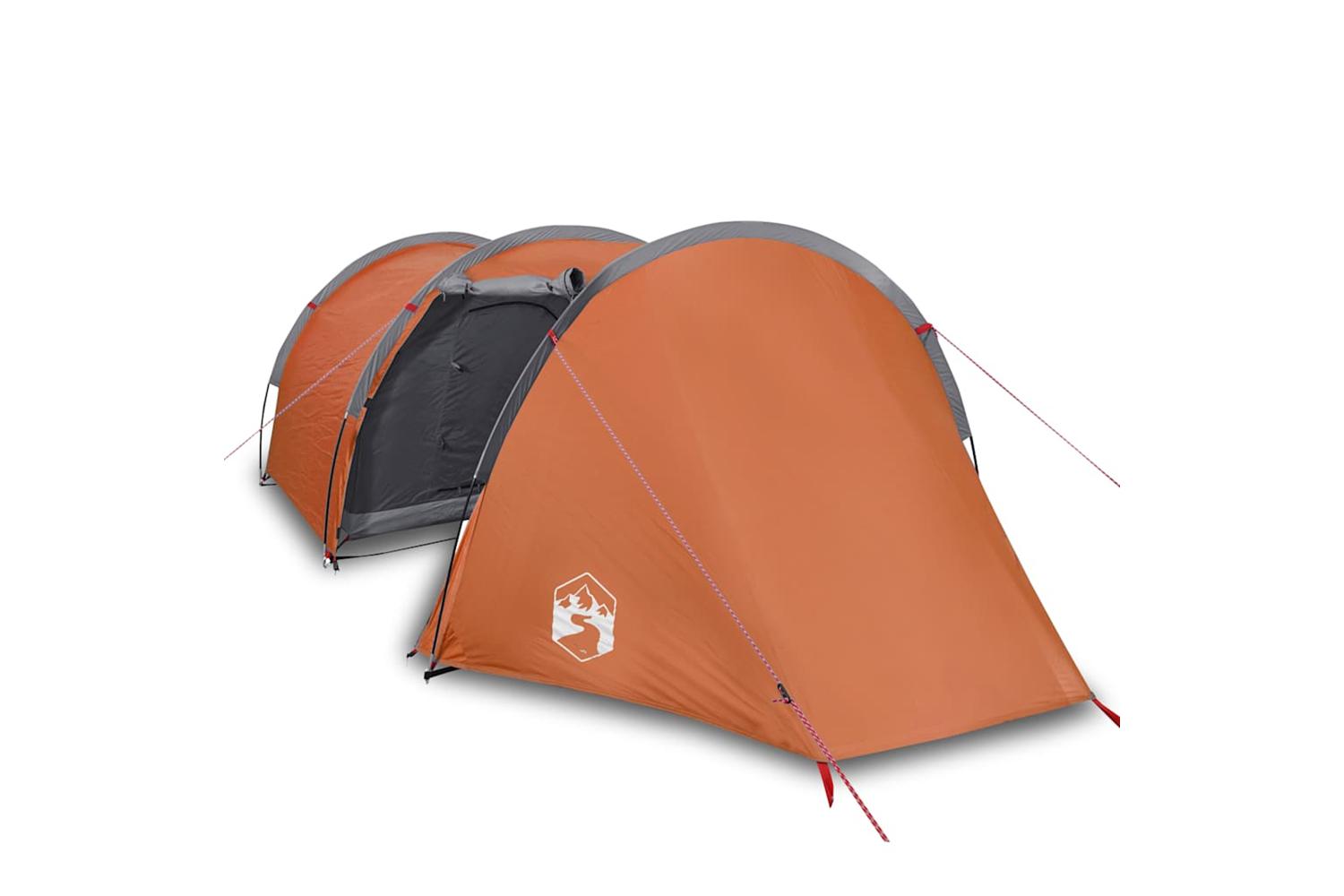 Vidaxl Camping Tent Tunnel 4-person Orange Waterproof