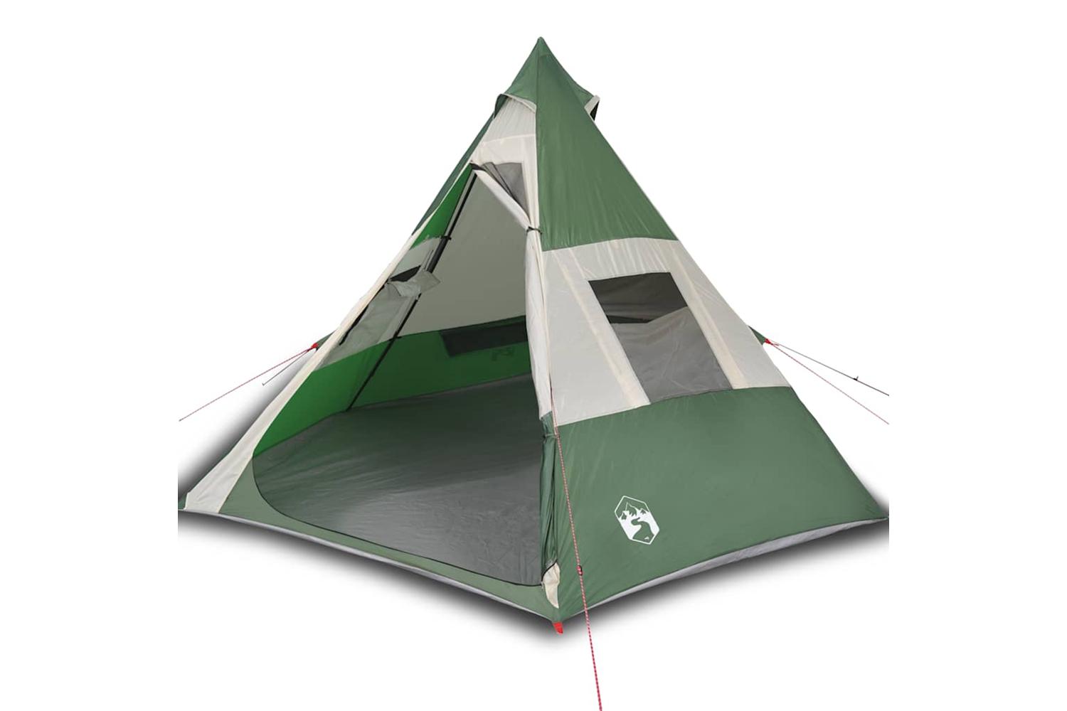 Vidaxl Camping Tent Tipi 7-person Green Waterproof