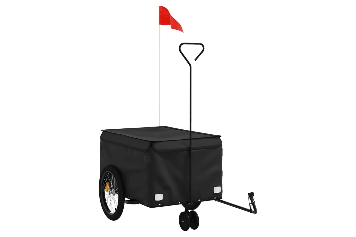 Vidaxl Bike Trailer Black 30 Kg Iron
