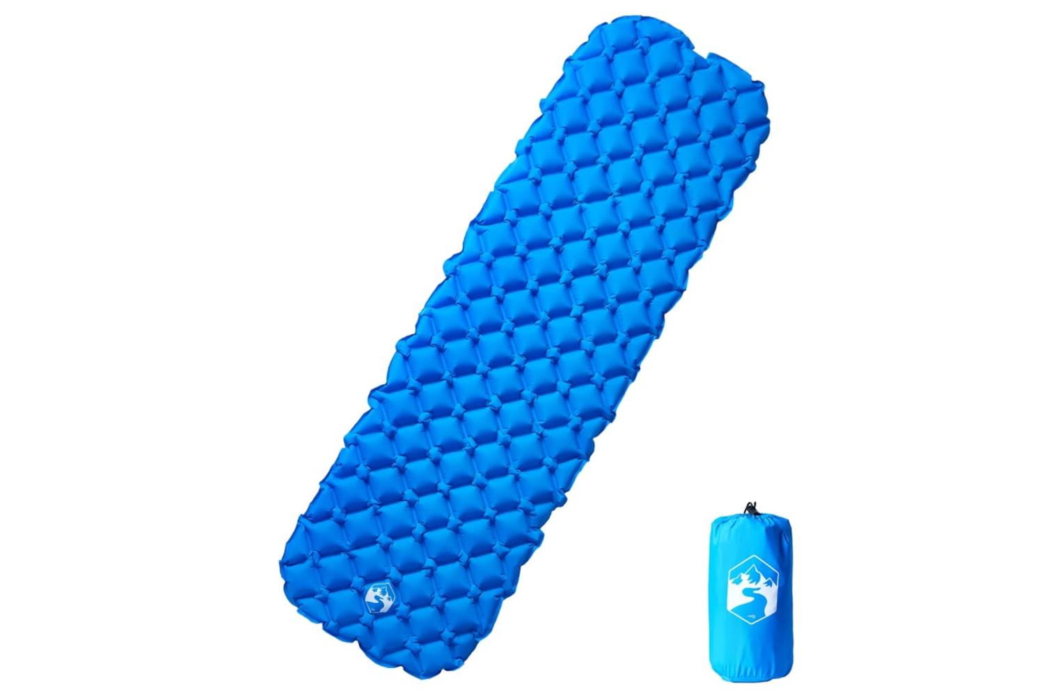 Vidaxl Inflating Camping Mattress 1-person Blue 190x58x6 Cm