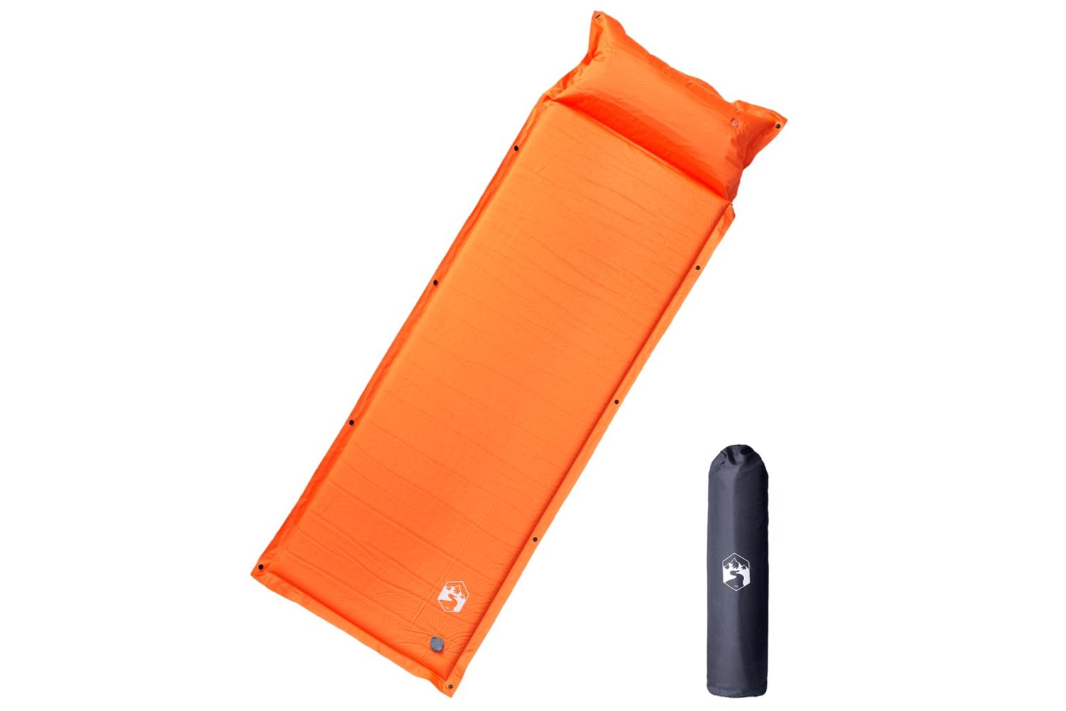 Vidaxl Self Inflating Camping Mattress With Pillow 1-person Orange