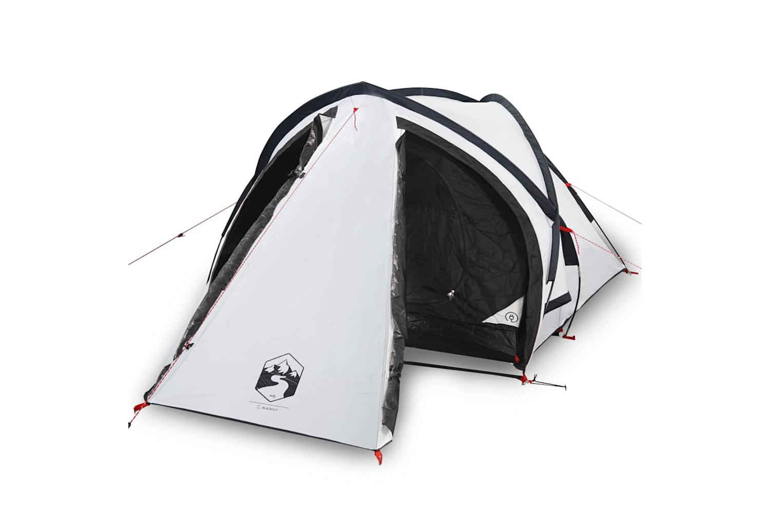 Vidaxl Camping Tent Dome 2-person White Blackout Fabric Waterproof
