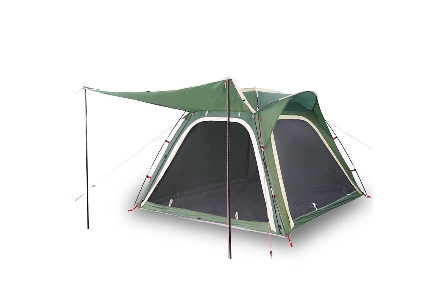 Vidaxl Camping Tent 4-person Green Quick Release Waterproof