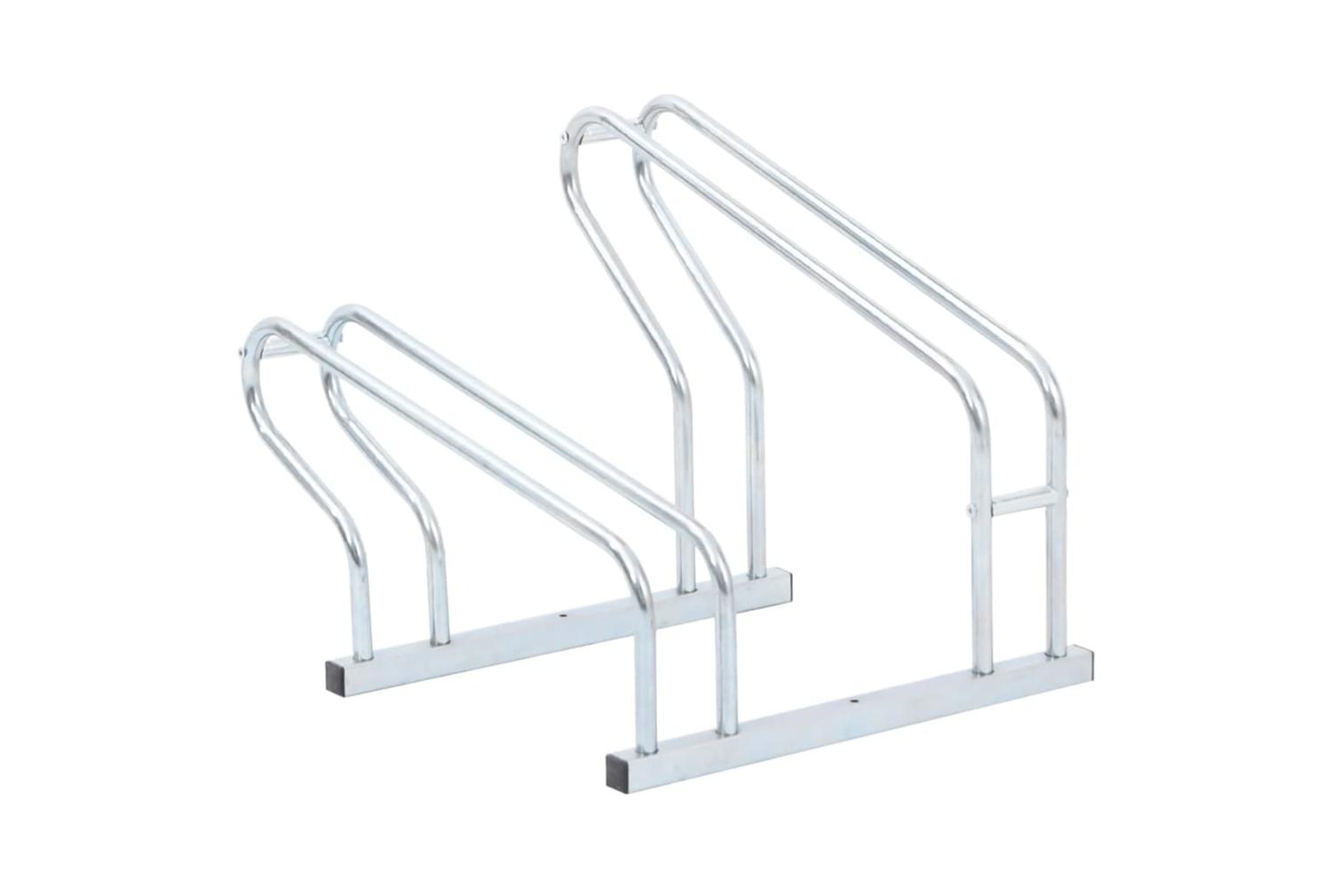 Vidaxl Bicycle Stand For 2 Bikes Floor Freestanding Galvanised Steel