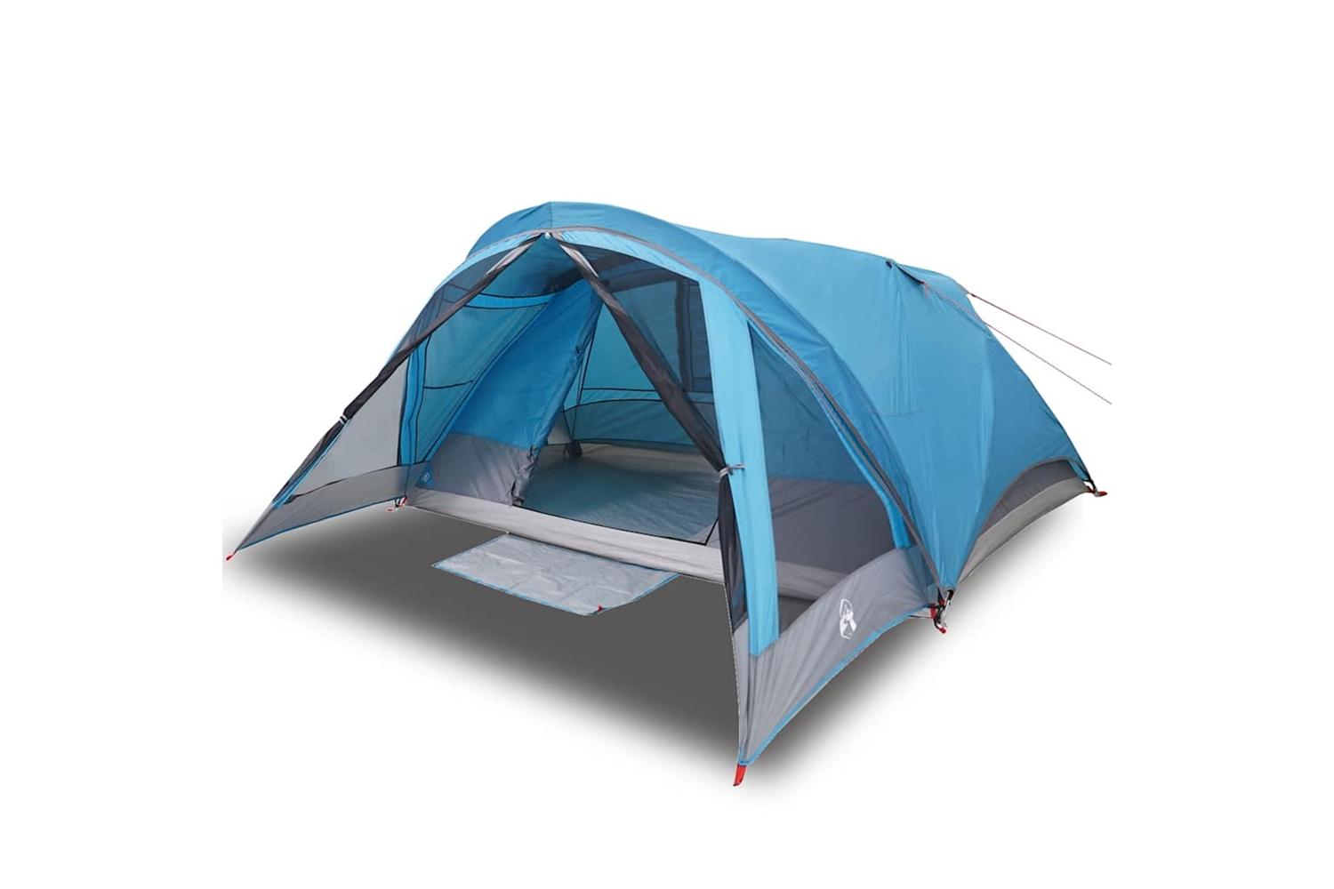 Vidaxl Camping Tent Cabin 4-person Blue Waterproof