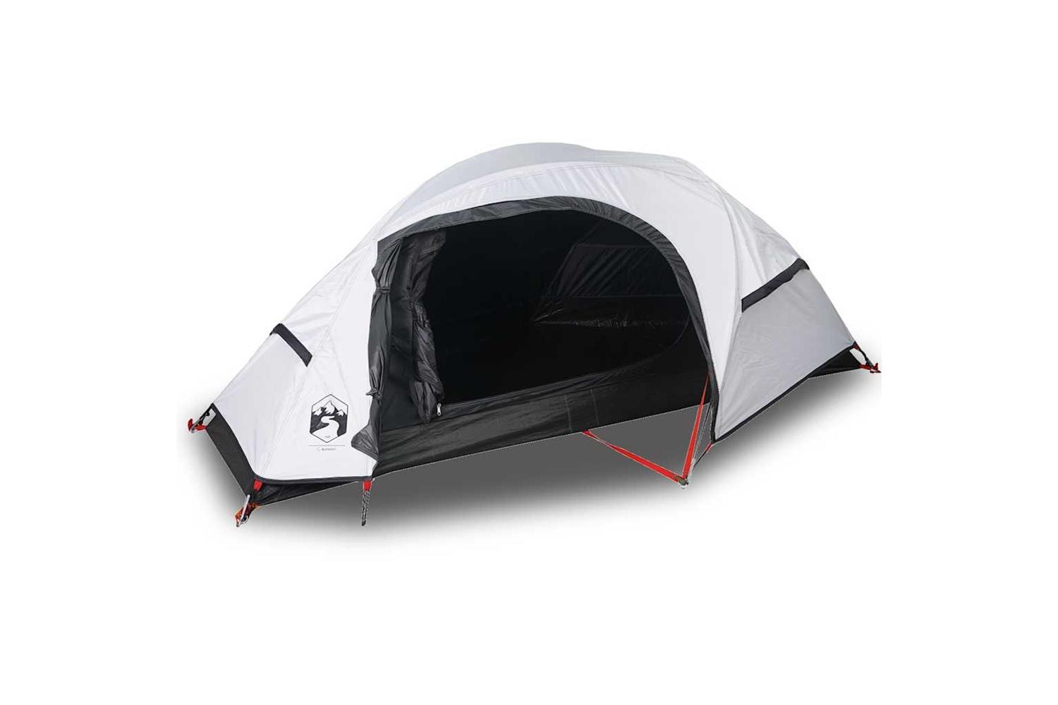 Vidaxl Camping Tent Dome 1-person White Blackout Fabric Waterproof