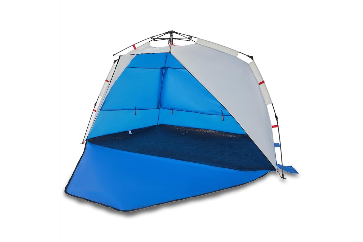 Vidaxl Beach Tent 3-person Azure Blue Quick Release Waterproof