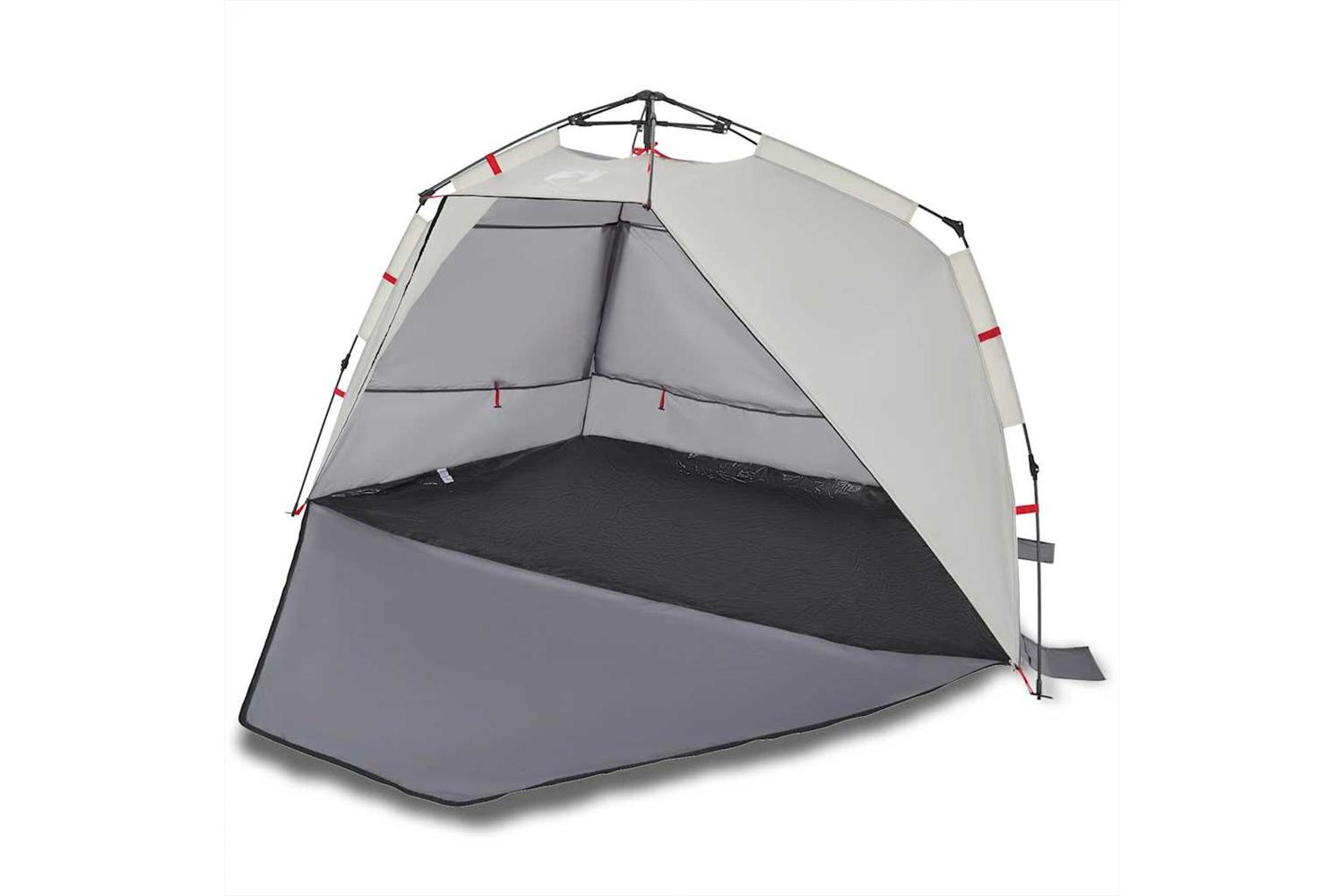 Vidaxl Beach Tent 3-person Grey Quick Release Waterproof