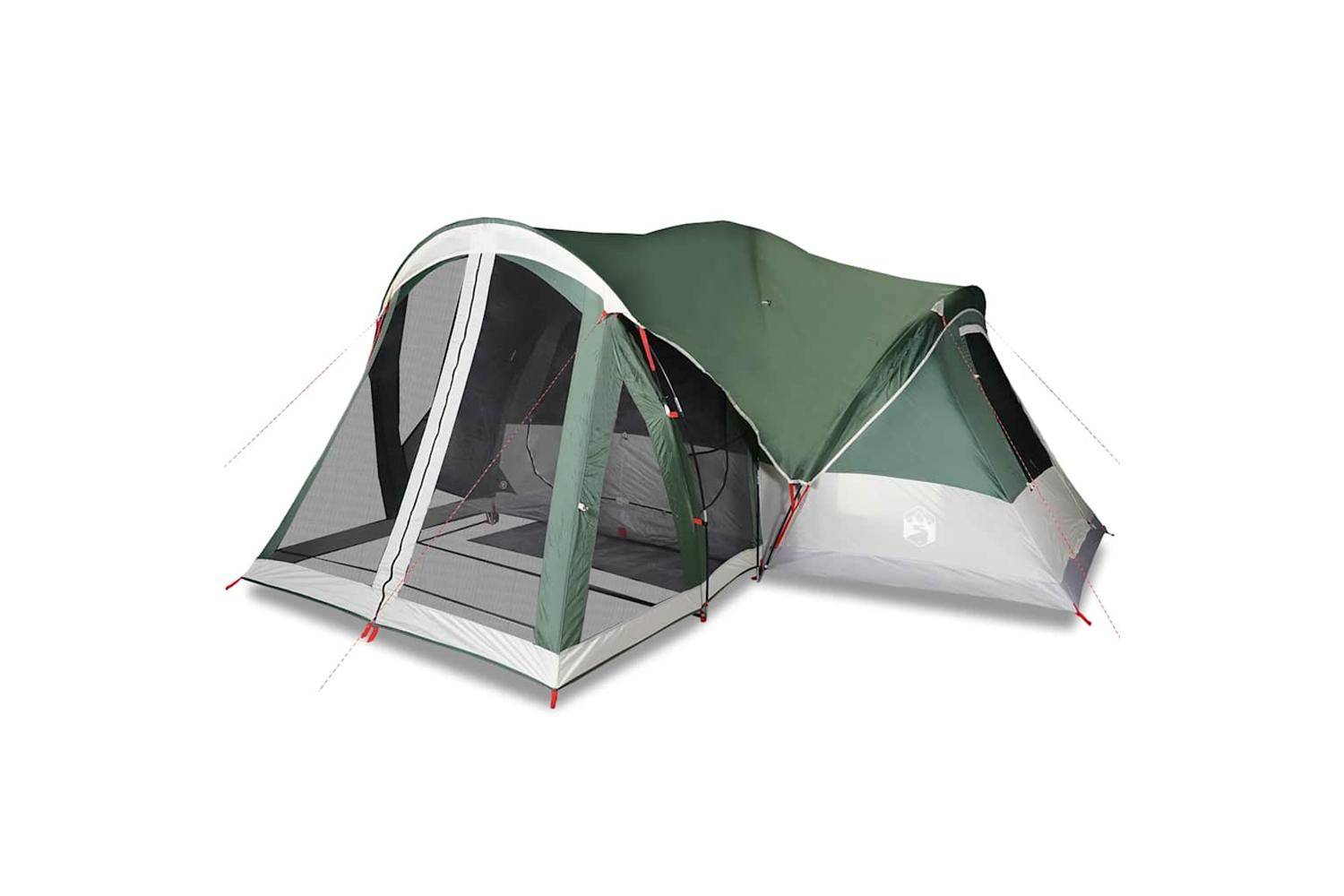 Vidaxl Camping Tent Cabin 4-person Green Quick Release