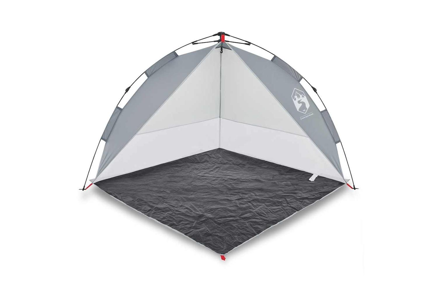 Vidaxl Beach Tent Grey Quick Release Waterproof