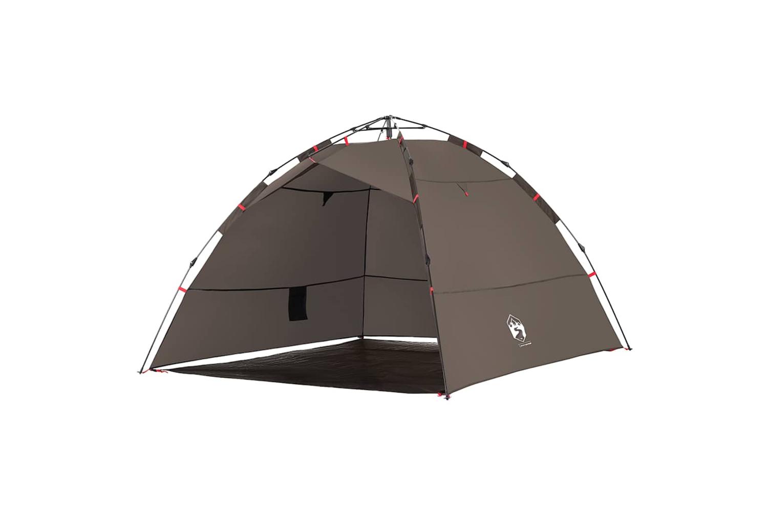 Vidaxl Fishing Tent 4-person Brown Quick Release