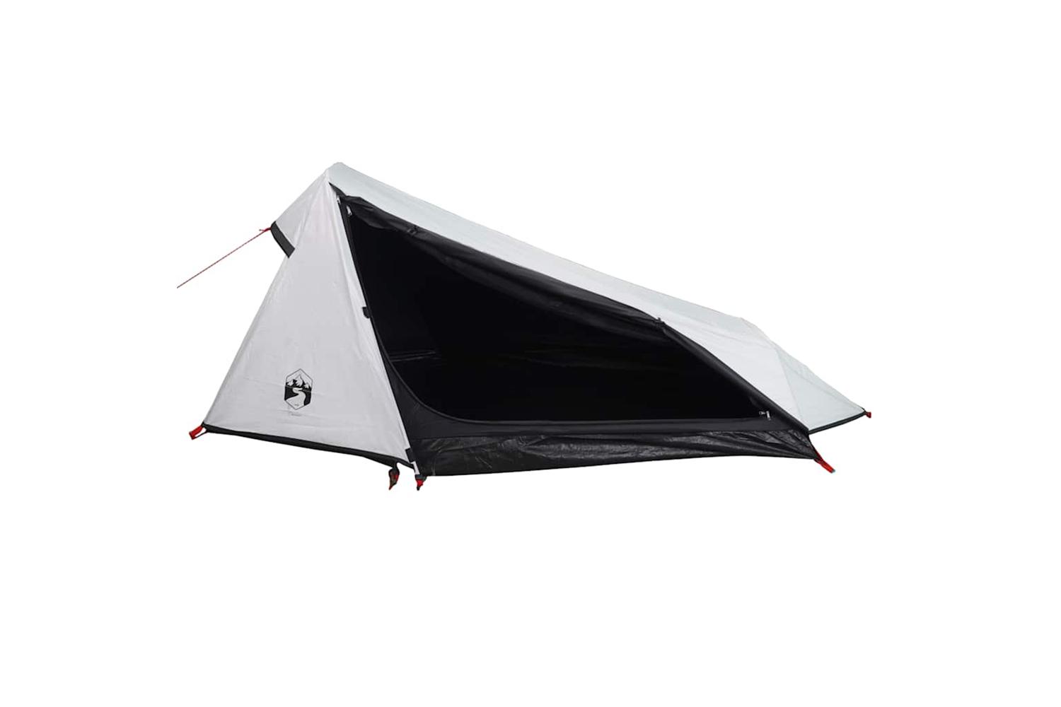 Vidaxl Camping Tent Tunnel 1-person White Blackout Fabric Waterproof