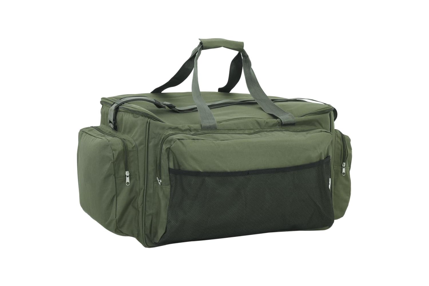 Vidaxl Fishing Bag Waterproof Dark Green Oxford Fabric