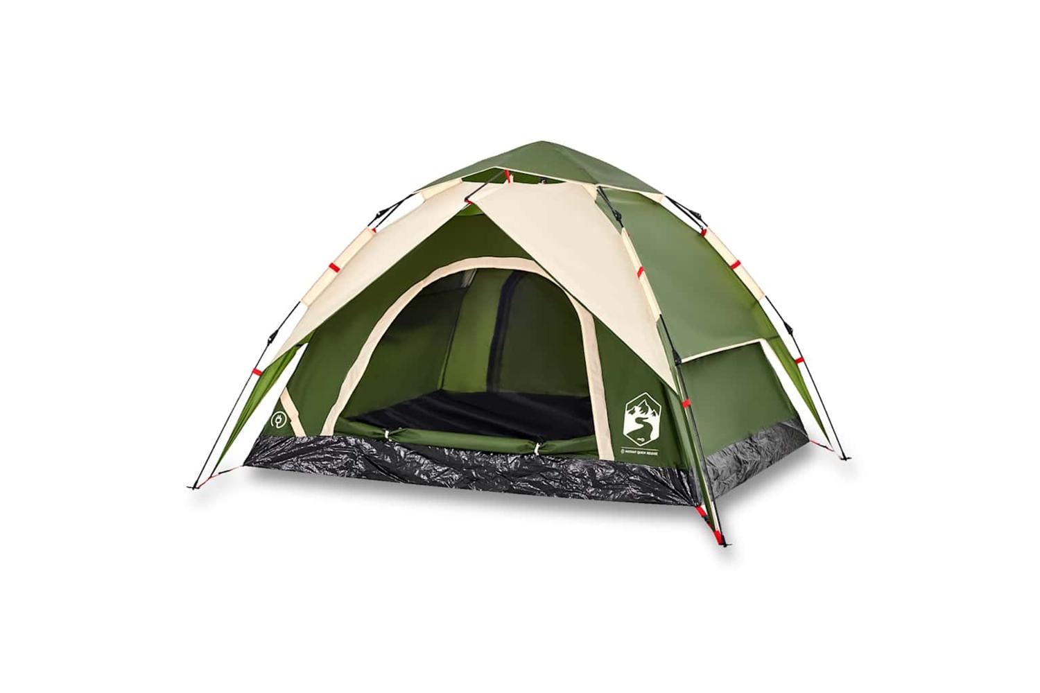 Vidaxl Camping Tent Dome 3-person Green Quick Release