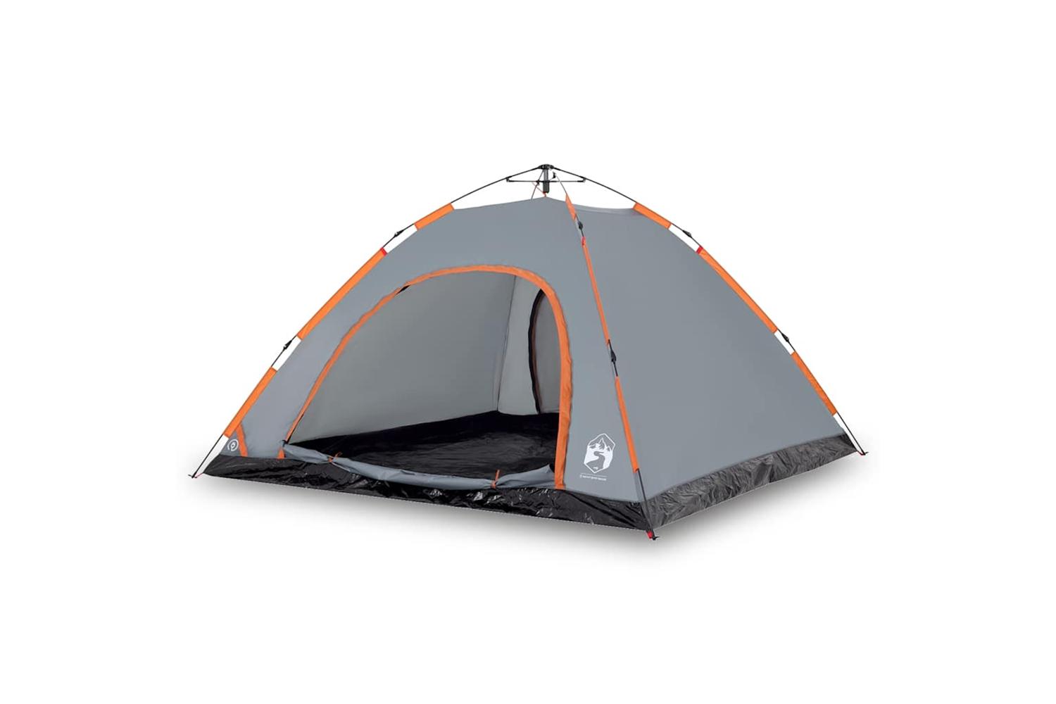 Vidaxl Camping Tent 5-person Grey And Orange Quick Release