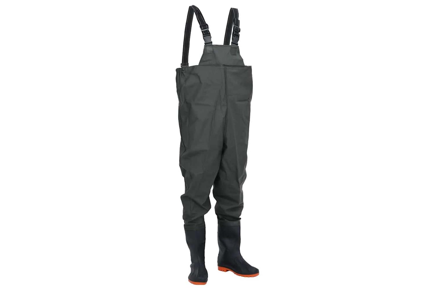 Vidaxl Chest Waders With Boots Dark Green Size 38