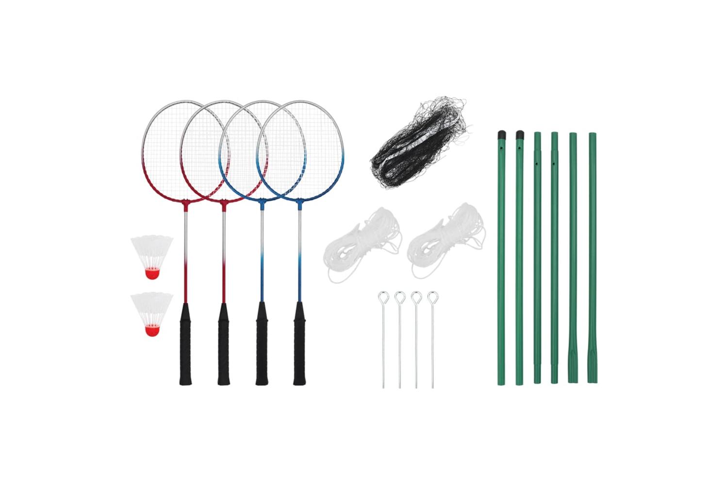 Vidaxl Badminton Set With 4 Rackets And Net 620x151 Cm