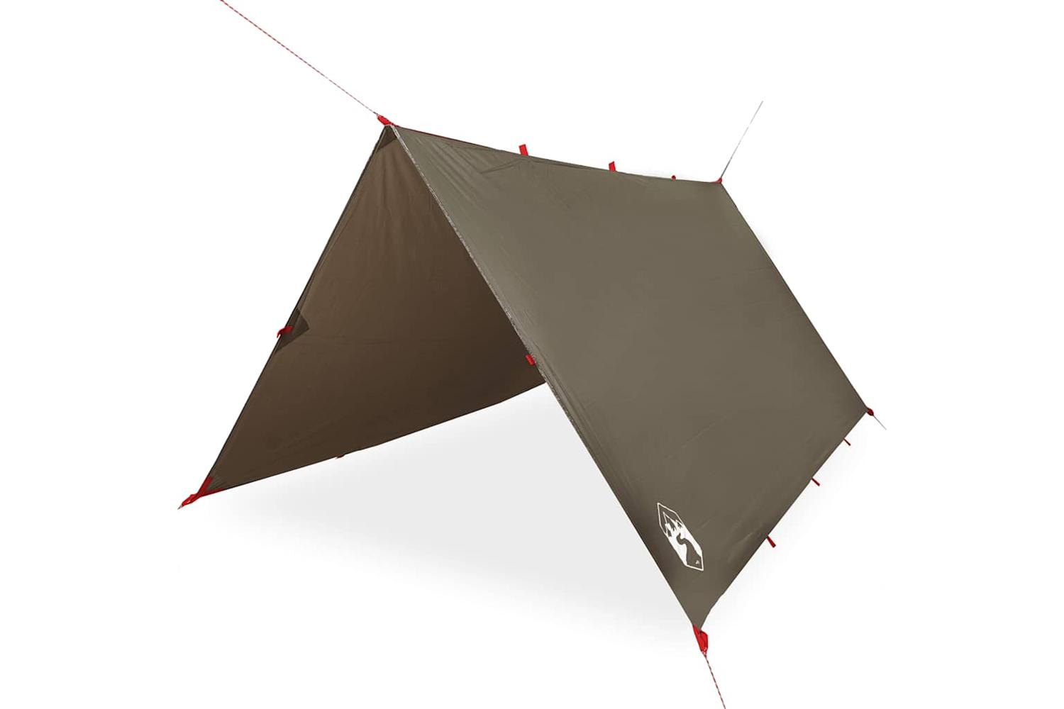 Vidaxl Camping Tarp Brown 306x306 Cm Waterproof