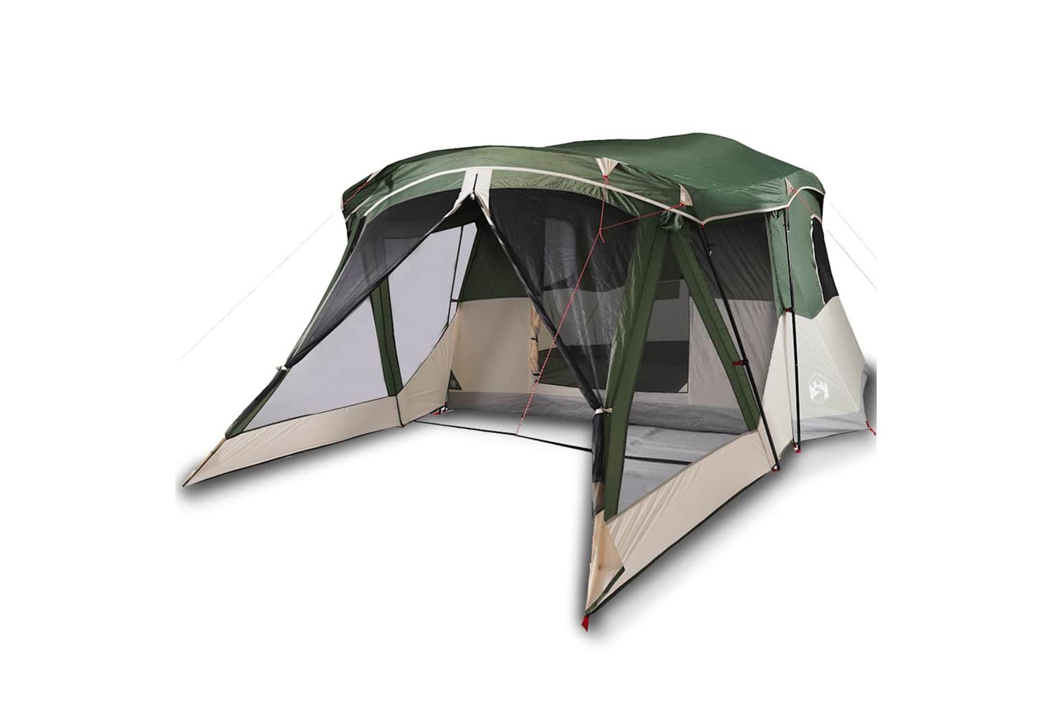 Vidaxl Camping Tent With Porch 4-person Green Waterproof