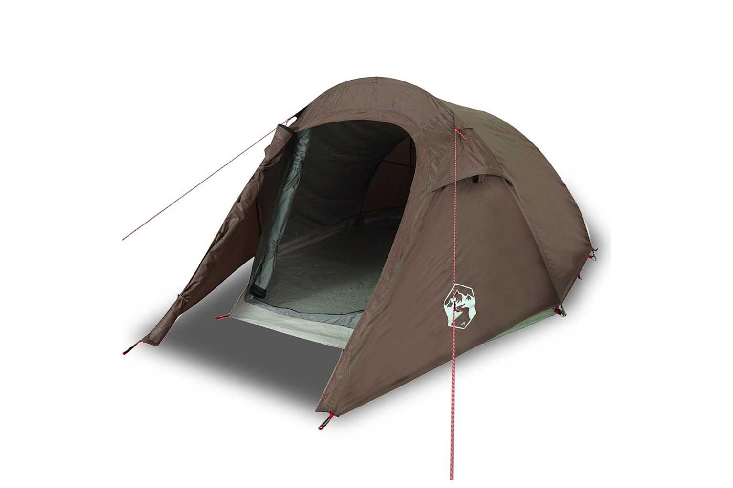 Vidaxl Camping Tent Tunnel 3-person Brown Waterproof