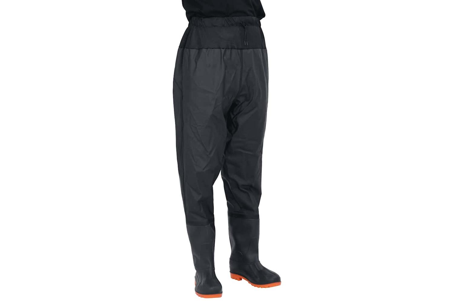 Vidaxl Waist Waders With Boots Black Size 40